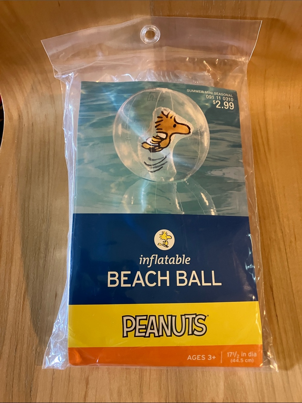 Peanuts Woodstock Clear Inflatable Beach Ball